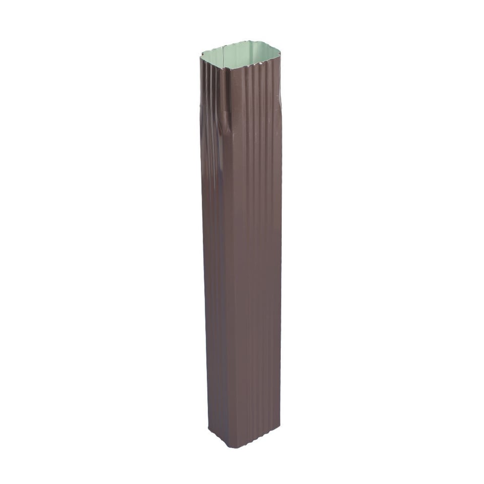 ოთხკუთხა წყალსაწრეტი მილი 0.50x350 RAL 8019 (2000 მმ.)