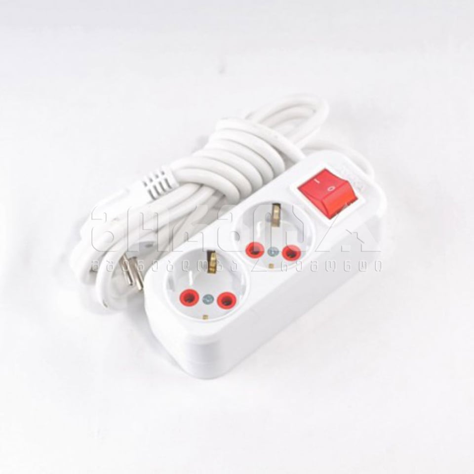 დამაგრძელებელი ორიანი დამ. ღილაკით 2მ - AY-KA