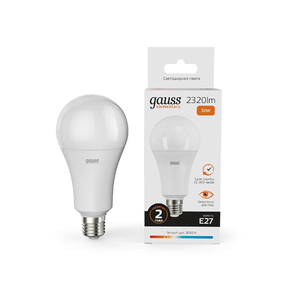 LED ნათურა Elementary A67 30W 2320lm 3000K E27 - 73219 Gauss