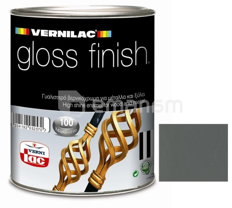 საღებავი ზეთის Vernilac Gloss finish No 104 carbon პრიალა 750 მლ