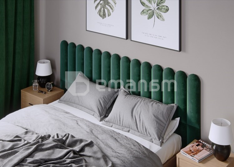 კედლის რბილი პანელი VOX Profile Oval 15x60 სმ. მწვანე