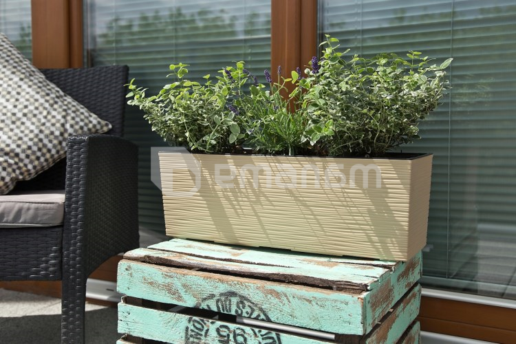 ქოთანი ყვავილის Lamela BEGONIA 19x56სმ 12ლ კრემისფერი