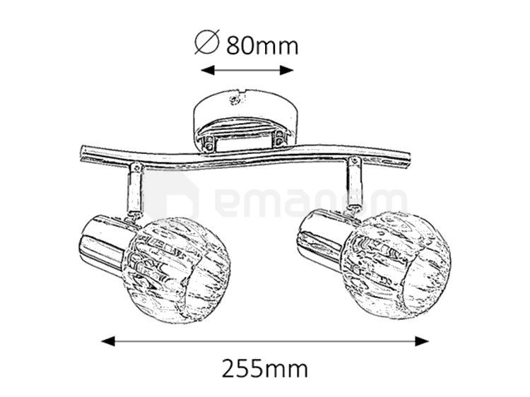 სანათი სპოტი Rabalux Lauren 6092 E14 2X MAX 40W