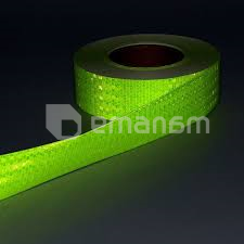 მწვანე ამრეკლავი წებოვანი ლენტი, ფოსფორით Boss Tape 35მმх1.5მ
