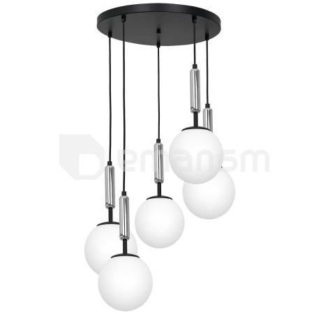 საკიდელი LUMINEX 5 Spira E14 5x MAX 60W შავი ქრომი 3334