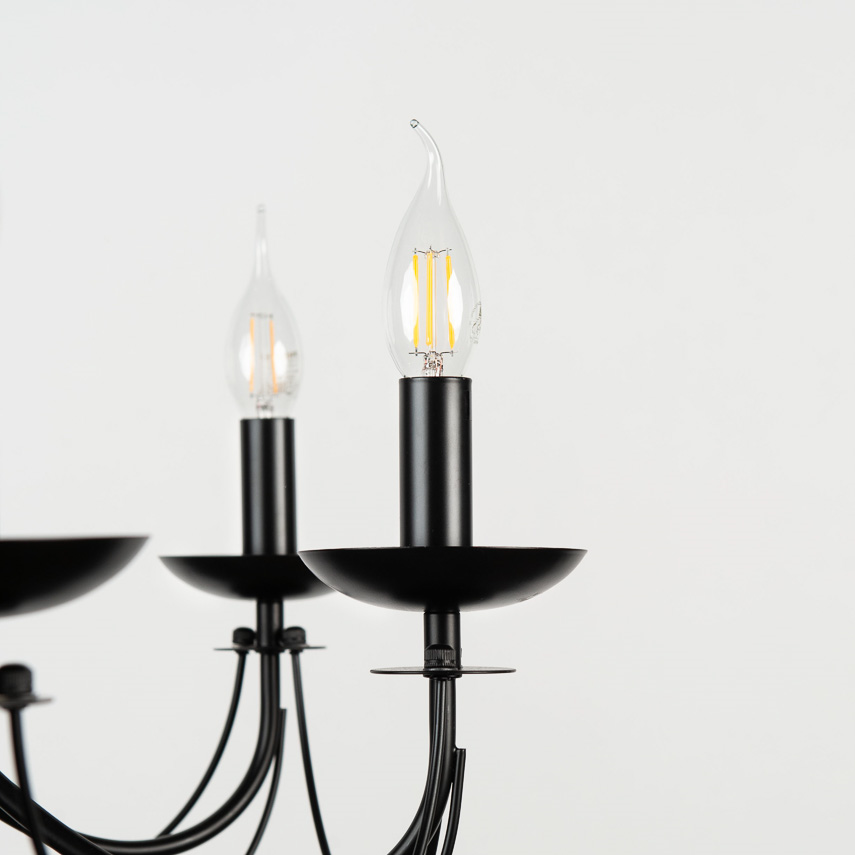 ჭაღი NEW LIGHT 24058-8 შავი