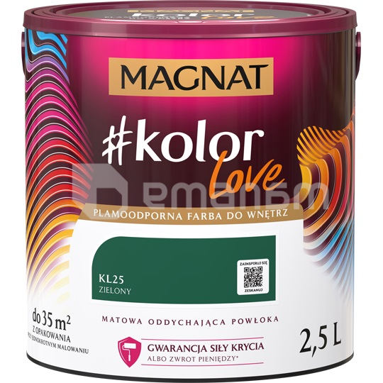 საღებავი ინტერიერის Magnat Kolor Love 2.5 ლ KL25 მწვანე