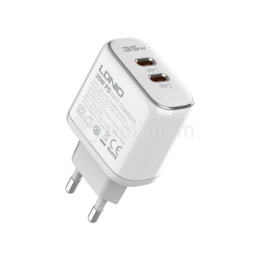 დამტენი LDNIO A2528C 35W Type C to Type C კაბელი