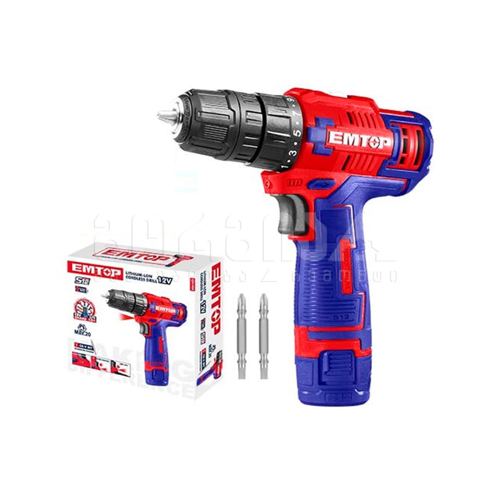 ხრახნდამჭერი Li-Ion, 12ვ Emtop-ECDL12511