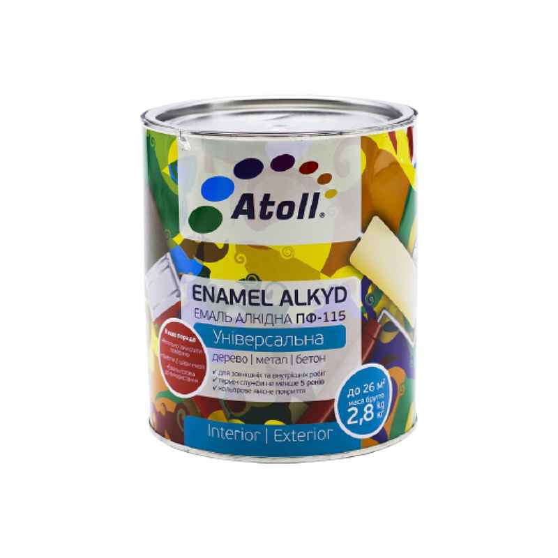 თეთრი АTOLL ემალის ალკიდური ПФ-115