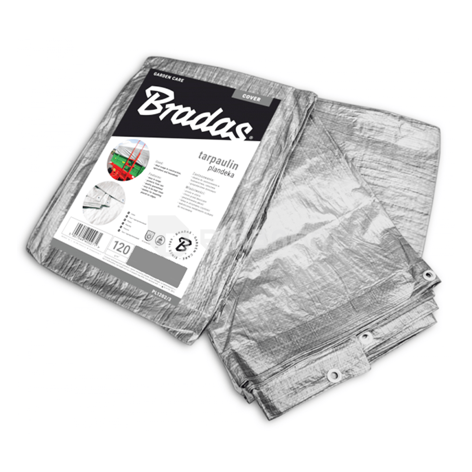 ბრეზენტი არმირებული Bradas SILVER 4x6m 120 g
