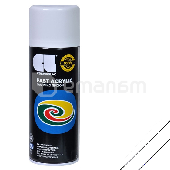 საღებავი-სპრეი SPRAY FAST ACRYLIC WHITE R9010 400ml 0140300