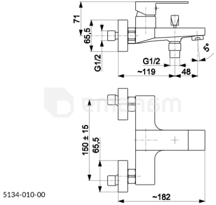 აბაზანის შემრევი KFA Logon ქრომი