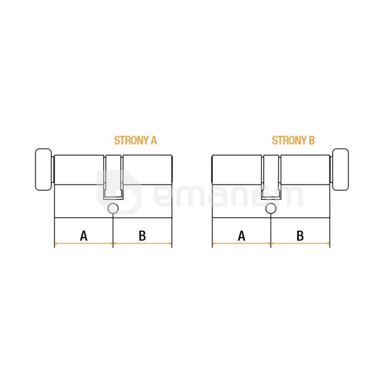 ცილინდრი ბრუნსაკეტით Metal-Bud B40/40