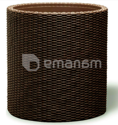 ყვავილის ქოთანი Keter Cylinder Planter Medium Brown 36x36x37.3 სმ