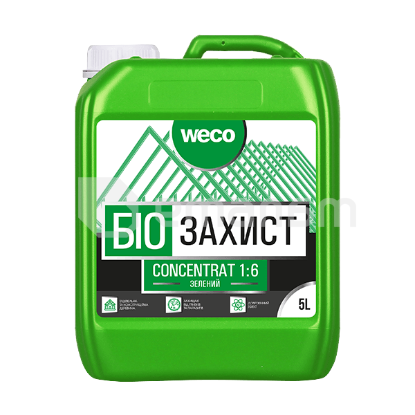 ანტისეპტიკური კონცენტრატი Weco Concentrate 1:6 5 ლ მწვანე