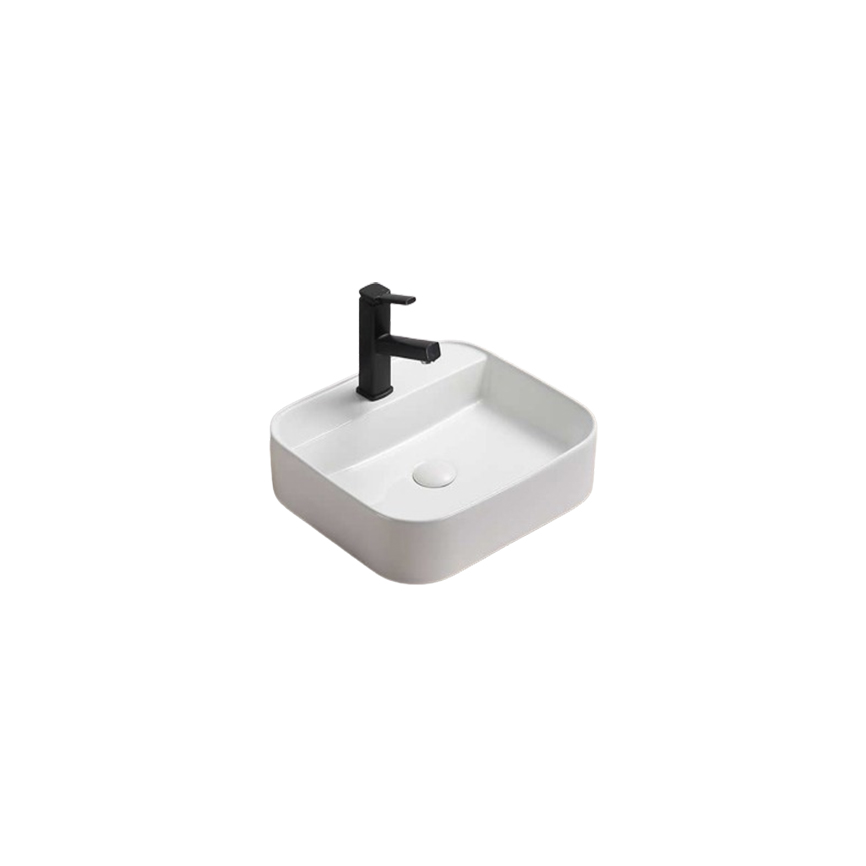 ხელსაბანი დასადგამი Pate Square 78574(45) Glossy თეთრი