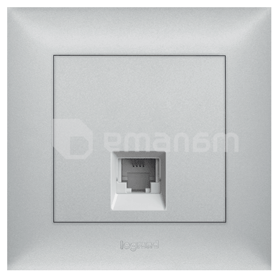 ტელეფონის როზეტი ჩარჩოს გარეშე LEGRAND RJ11 ვერცხლისფერი