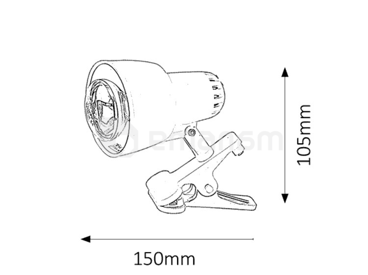 სანათი სამაგრით Rabalux Clip 4356 E14 R50 1x MAX 40W