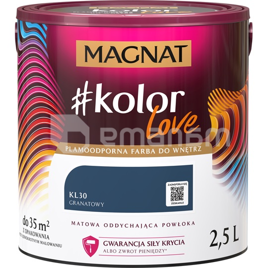 საღებავი ინტერიერის Magnat Kolor Love 2.5 ლ KL30 მუქი ლურჯი