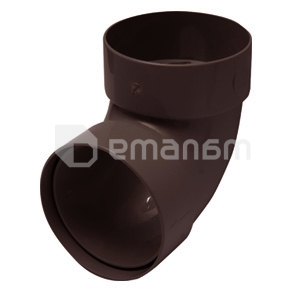 მუხლი მილის Rainway 87° 100 მმ ყავისფერი