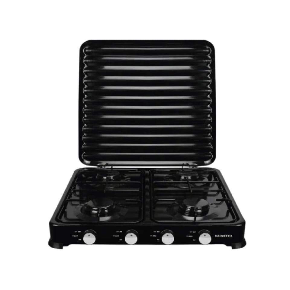დასადგამი ქურის ზედაპირი KUMTEL HGCL-1010 BLACK თხევად გაზზე