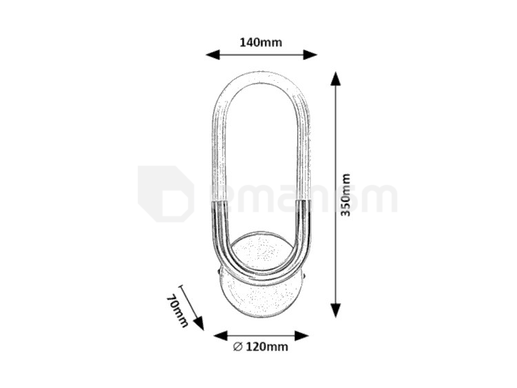 ბრა Rabalux IRELIA LED 9W 4000К ქრომი satin 71138