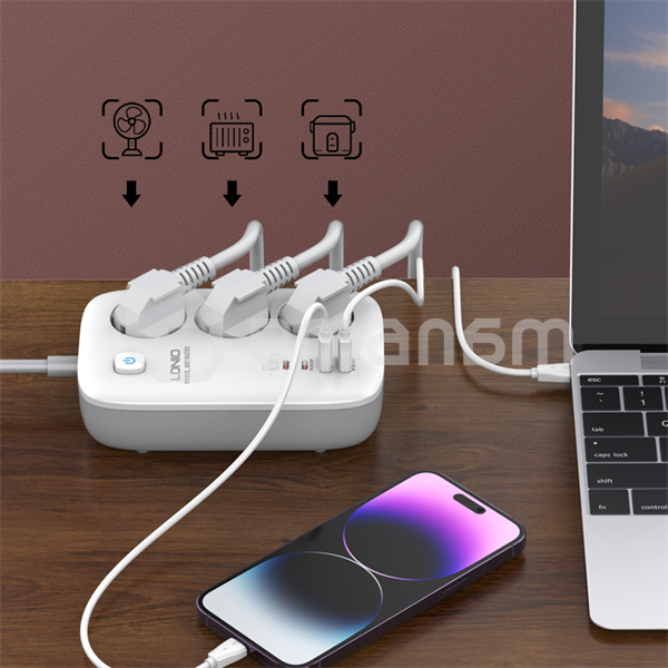 ქსელის ფილტრი LDNIO SE3436 3 2მ 3250W 4 USB