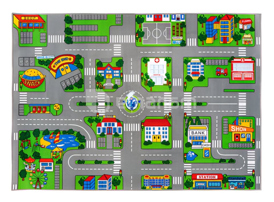 ფეხსაგები  Hamat BV 712 PLAY CARPET CITY 100x150 სმ