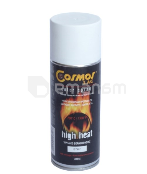 საღებავი-სპრეი Cosmos Lac high heat თეთრი No.352 400 მლ