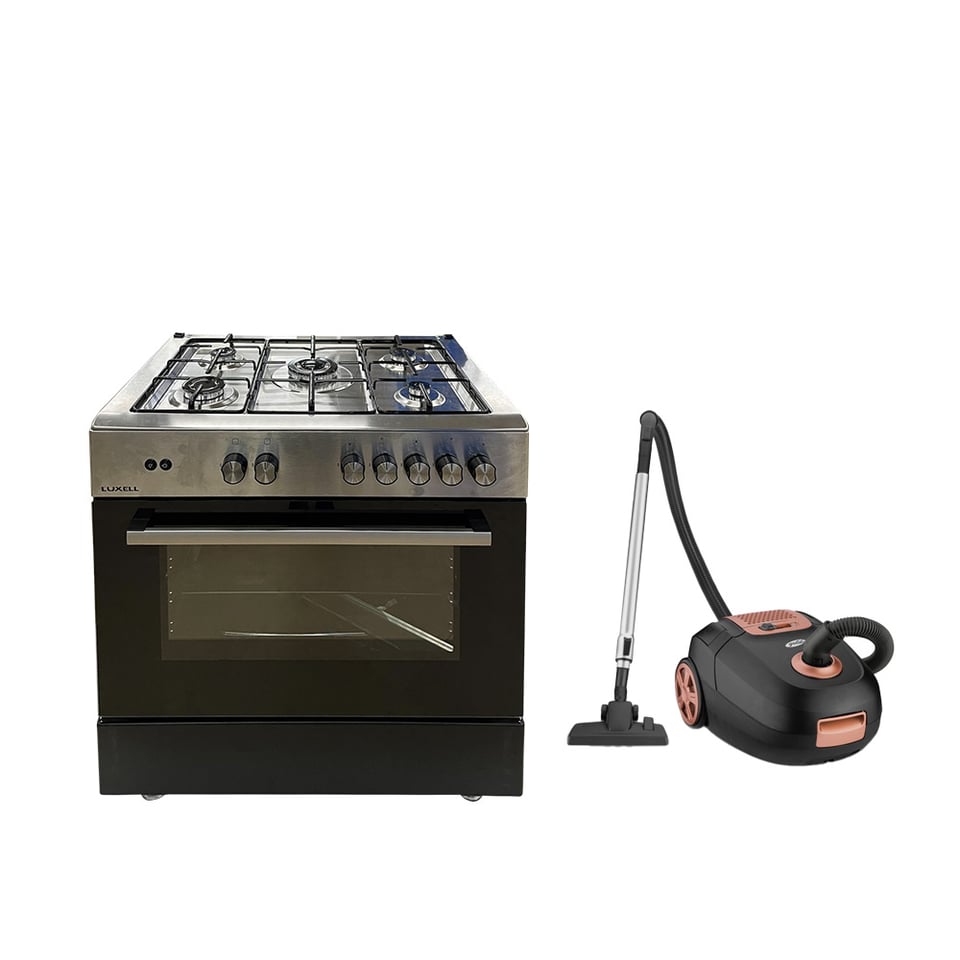 გაზქურა LUXELL 699-GG50 Black/Inox NG