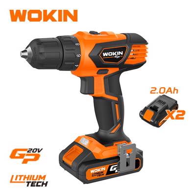 აკ. ბურღი-სახრახნისი  Wokin 622035, 1500Rpm, 20V LI-ION CORDLESS DRILL Black/Orange