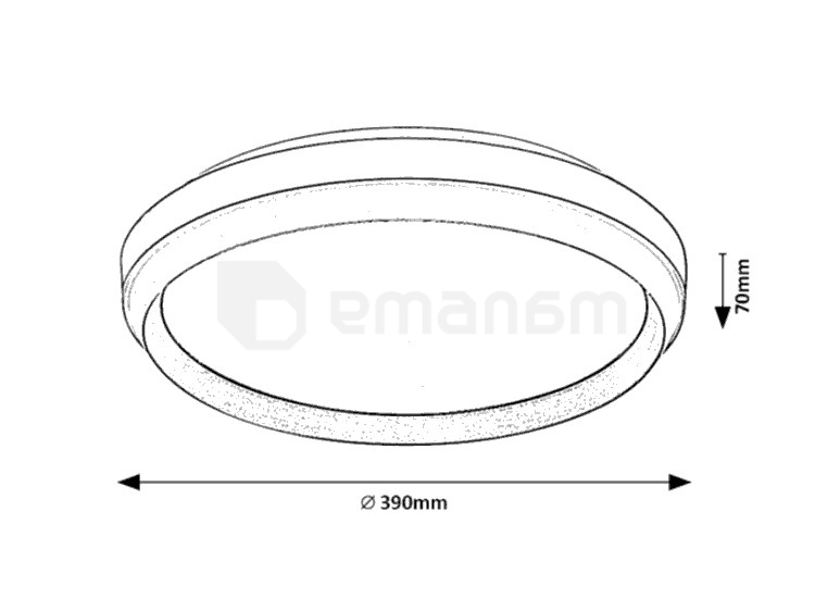 ჭერის სანათი Rabalux FONTANA LED 24W 3000K Ø390 ლითონი ყავისფერი 71159