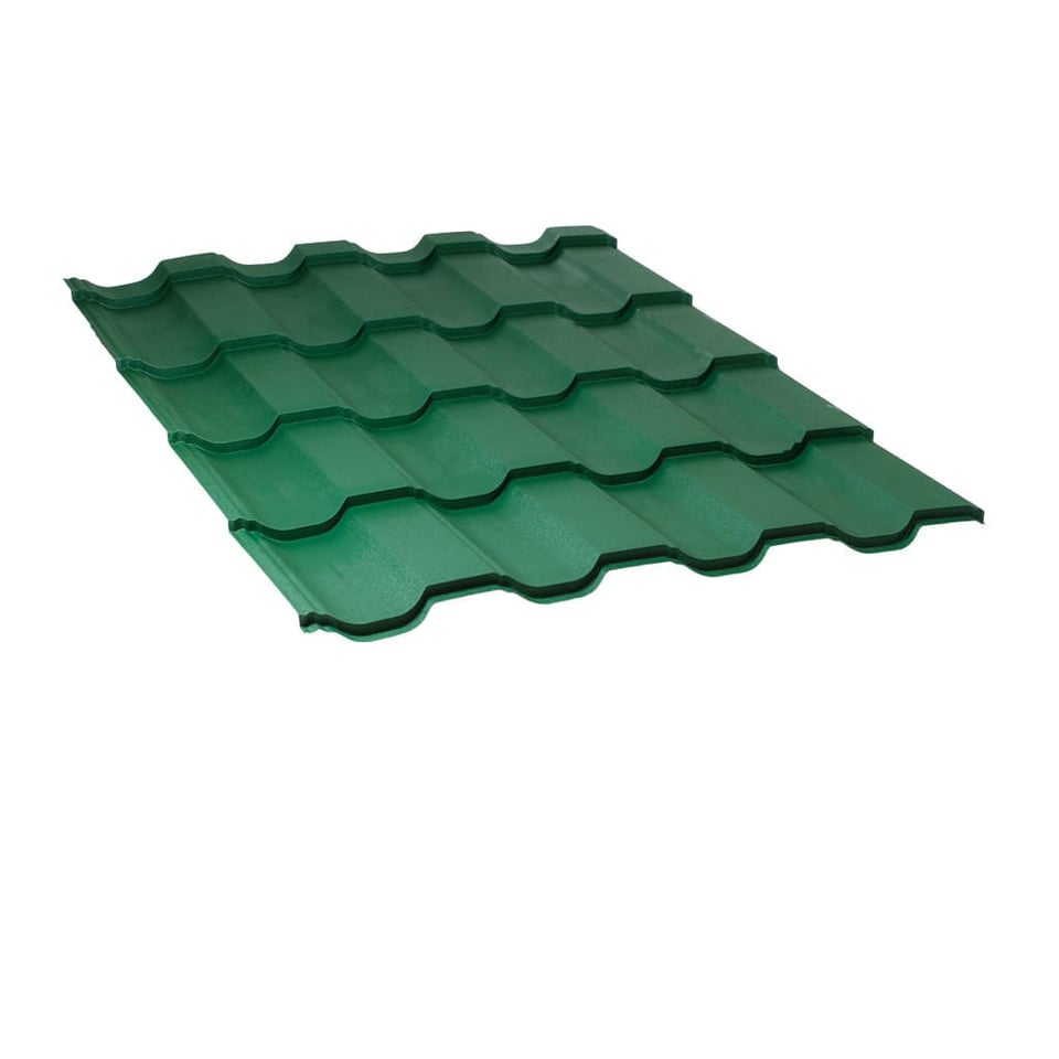 მეტალოკრამიტი ფერადი თუნუქის სახურავი მოდერნი 0.40X1200  ხაოიანი  RAL 6005 NOVA