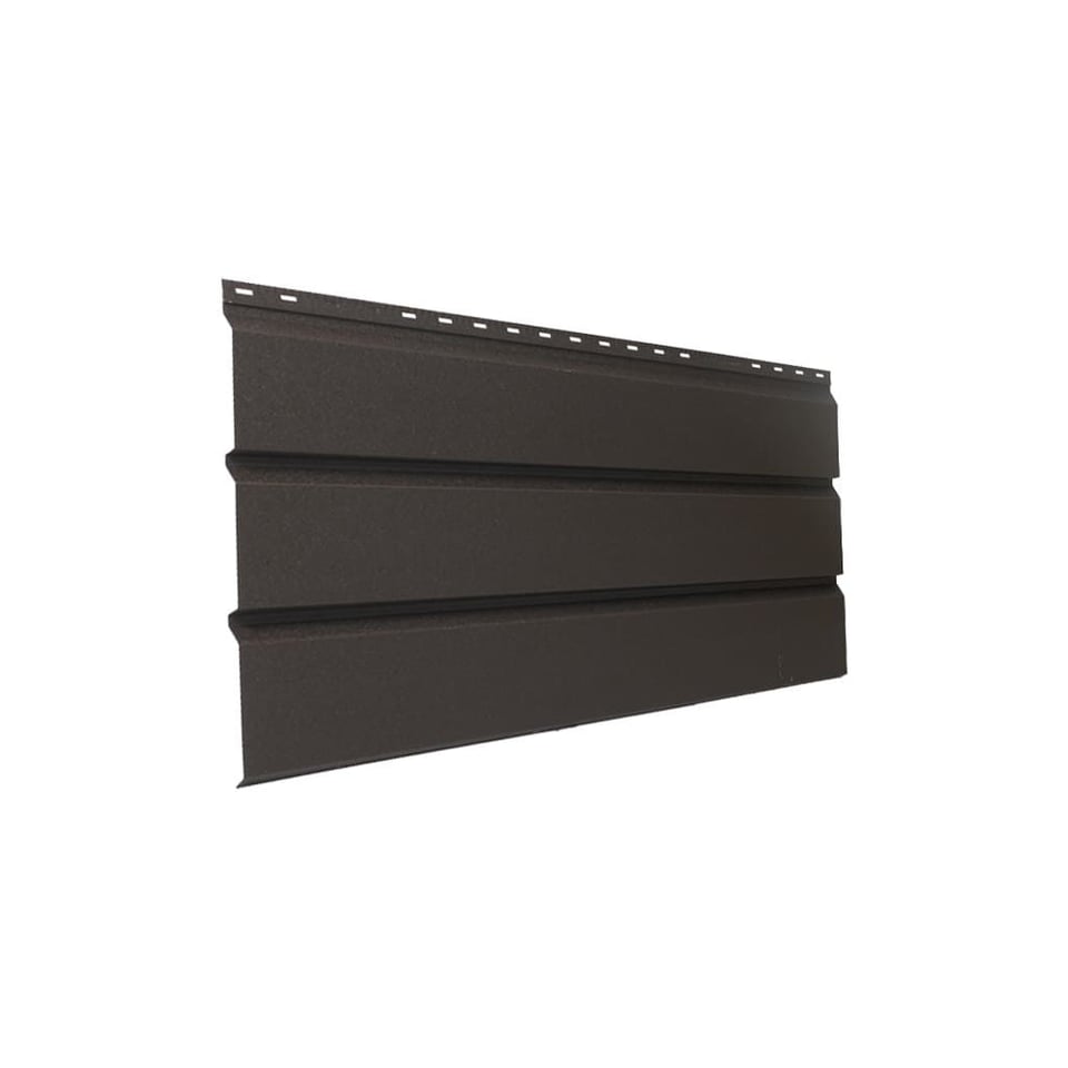 84-იანი ფერადი თუნუქის საიდინგი 0.40X345 ხაოიანი RAL 8019 NOVA