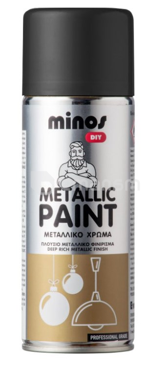 სპრეი-საღებავი Evochem Minos Metallic Paint 400 მლ შავი