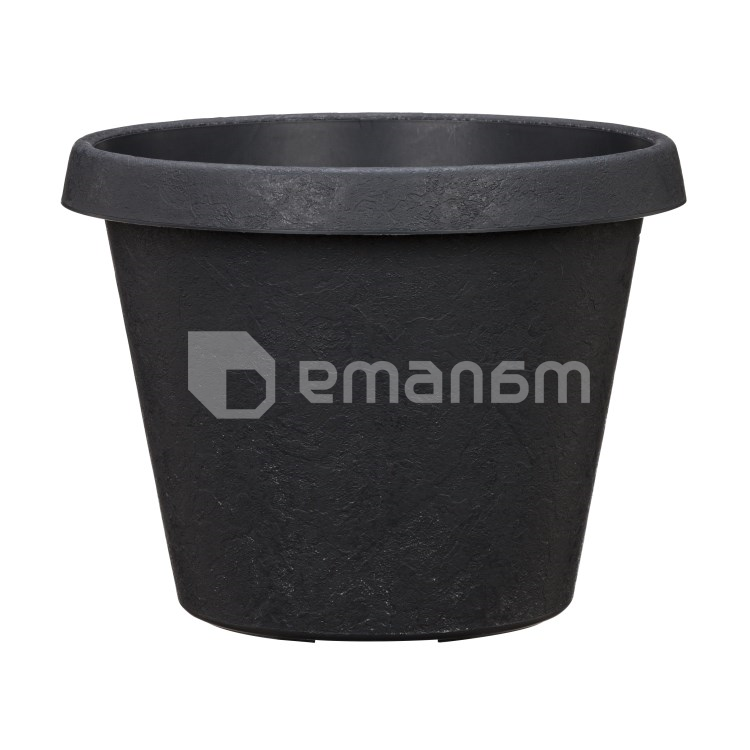 ეზოს პლასტმასის ქოთანი Scheurich 30/285 Stones ანტრაციტი 7 ლ