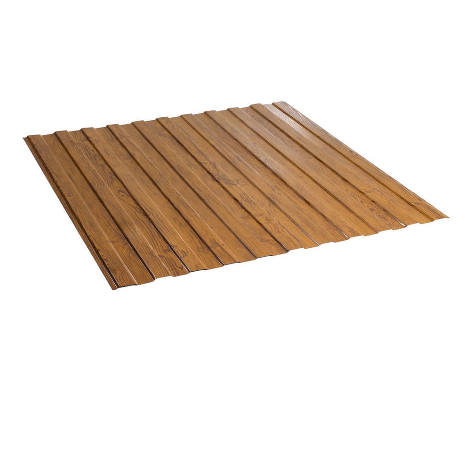 პროფილირებული ფერადი თუნუქი 0.5X1190 ხაოიანი WOOD NOVA