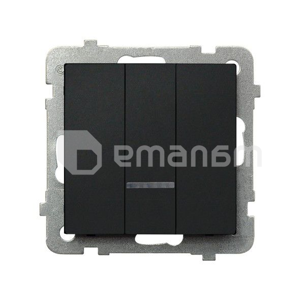 ჩამრთველი ჩარჩოს გარეშე განათებით Ospel Sonata ŁP-13RS/m/33