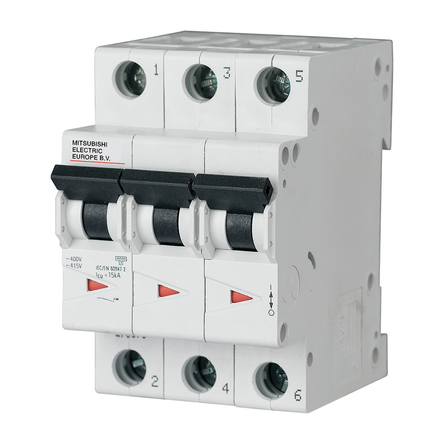 მოდულური ავტომატური ამომრთველი Mitsubishi Electric 3P C10 10kA 719757