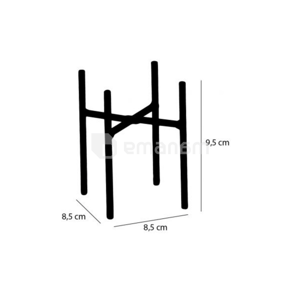 სადგამი ქოთნების შავი Ascot 9.5x8.5 სმ