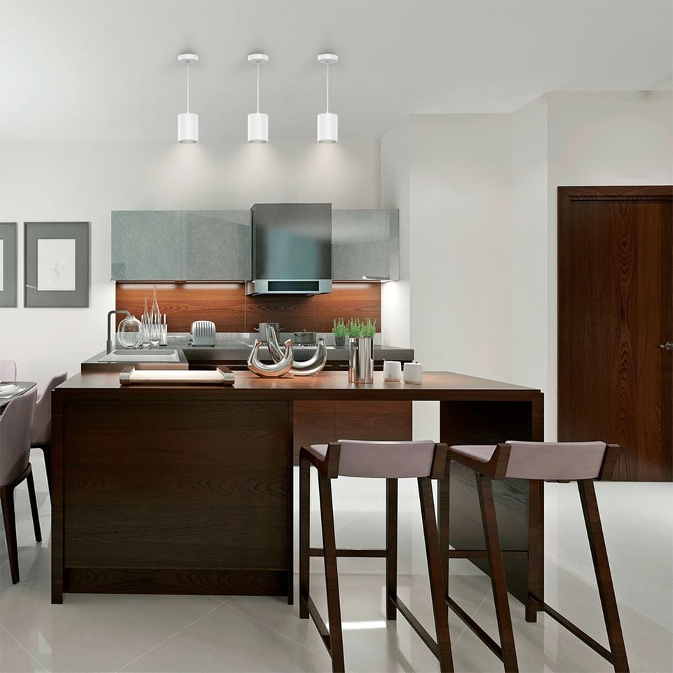 ჭერის სანათი საკიდით თეთრი  12W 3000K - HD039