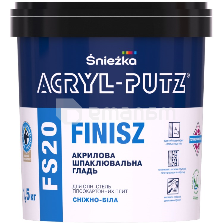ფითხი Sniezka Acryl Putz Finisz FS20 1.5 კგ