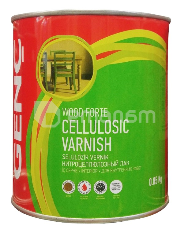 ნიტროლაქი Genc Wood Forte Cellulosic Varnish მქრქალი 0.85 კგ