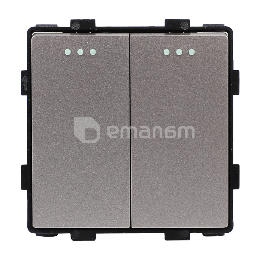 ჩამრთველი ჩარჩოს გარეშე Socket Style 2 ნაცრისფერი