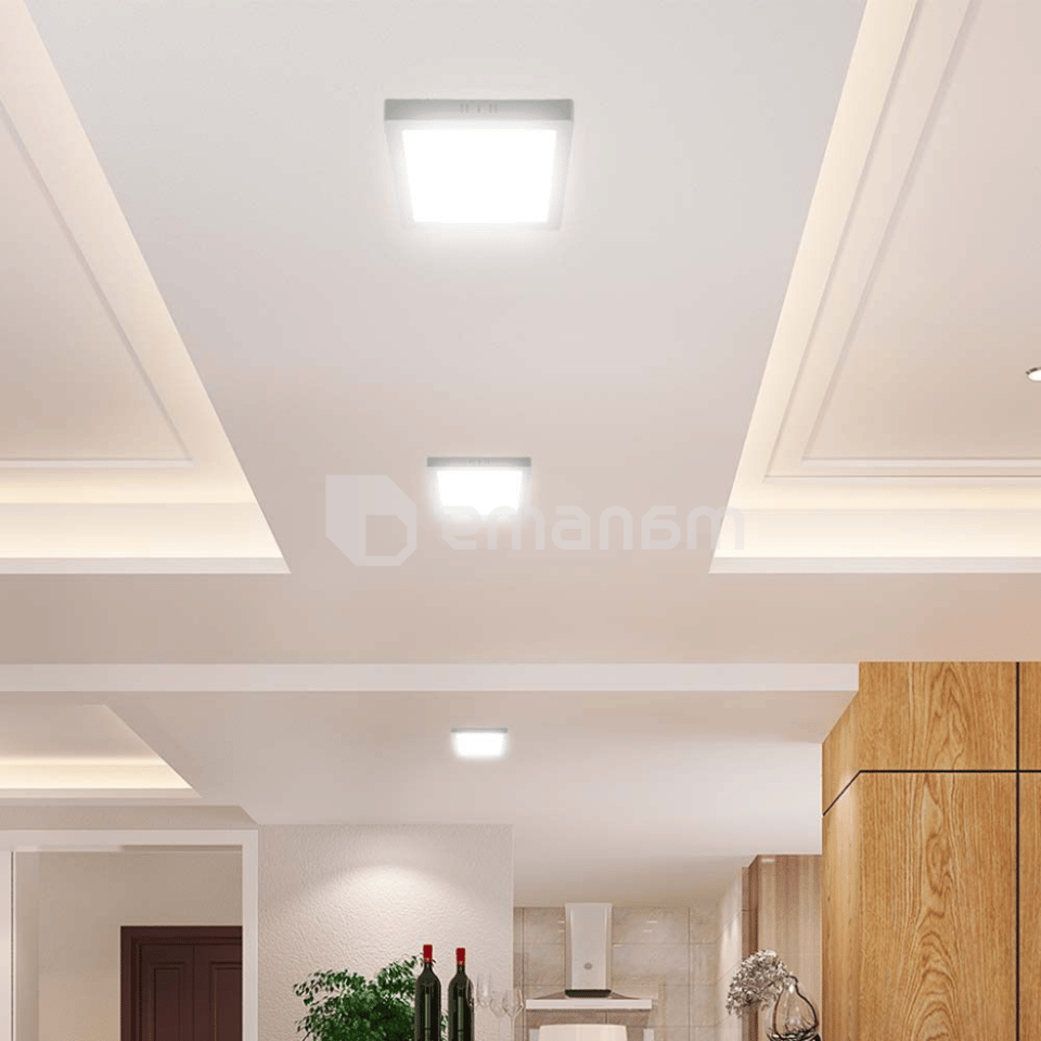 პანელი LED V-TAC 12W 4000K ზედაპირზე სამონტაჟო ოთკუთხედი 10496