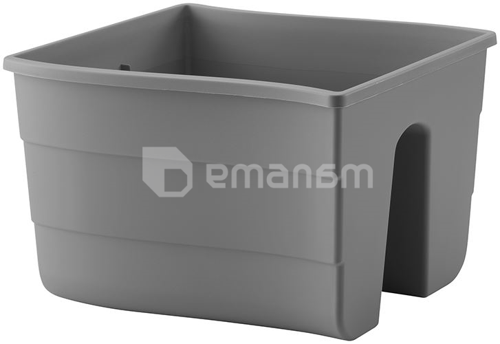 პლასტმასის ქოთანი ყვავილებისთვის FORM PLASTIC Wave railing pot 2488-014 Ø30 ანტრაციტი