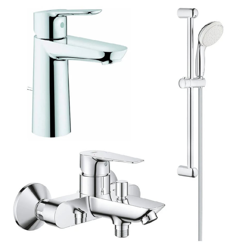 ონკანების ნაკრები Grohe set Bau Edge Chrome 1000180