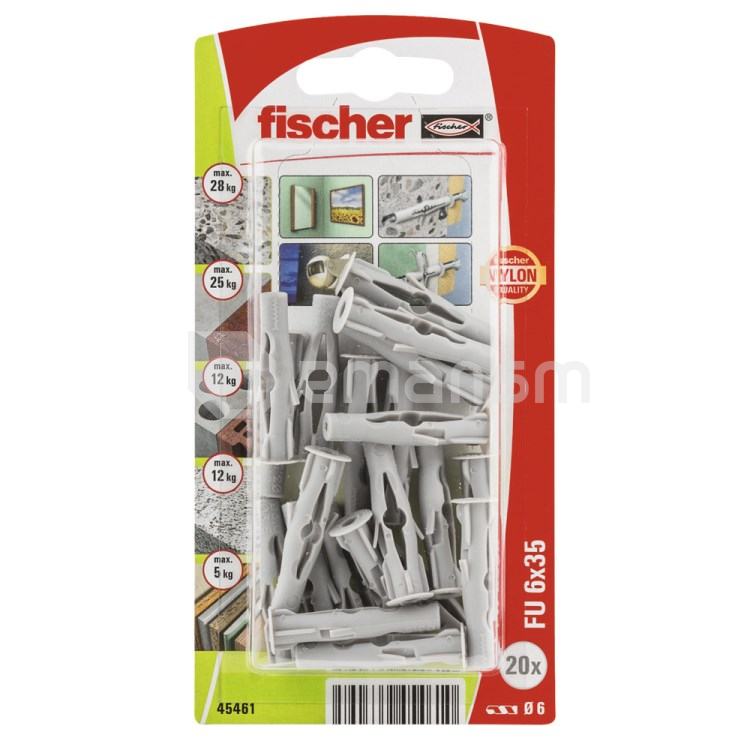 დიუბელი უნივერსალური Fischer FU 6x35 20 ც 45461