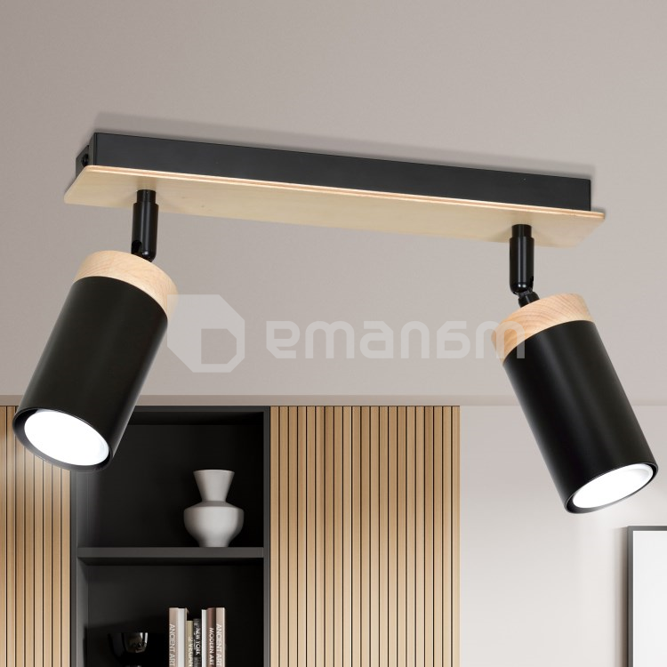 სპოტი 2 EMIBIG ELBA შავი GU10 2x MAX 30W